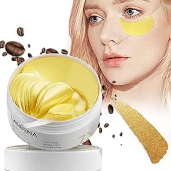 LANBENA 24K Gold Hydra-Gel Luxury Eye Patches (Fades Dark Circles & Lines) | 30 Pairs Glow