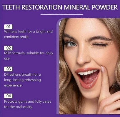 Oralhoo Mineral Teeth Restoration Powder (50g) | Whitening & Gum Care Glow