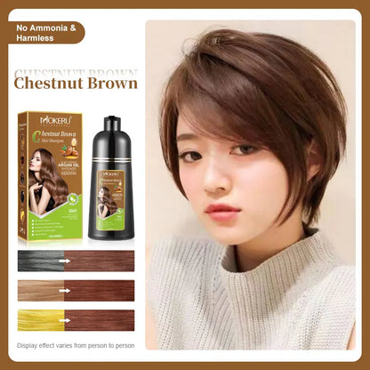 Mokeru Keratin & Argan Oil Hair Color Shampoo (Multiple Shades) | 500ml Glow