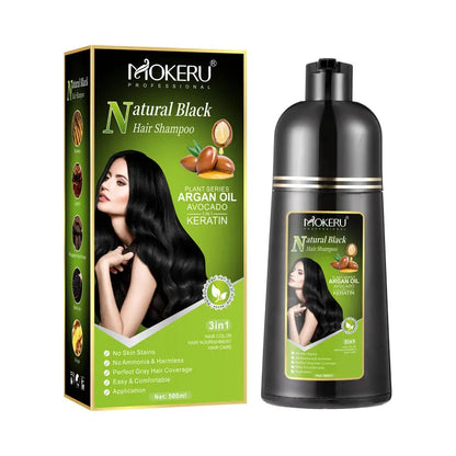 Mokeru Keratin & Argan Oil Hair Color Shampoo (Multiple Shades) | 500ml Glow