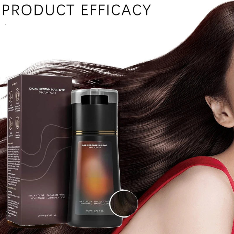 3-in-1 Instant Hair Dye Shampoo (4 Colors) | Nourish & Cover Gray | 200ML Glow