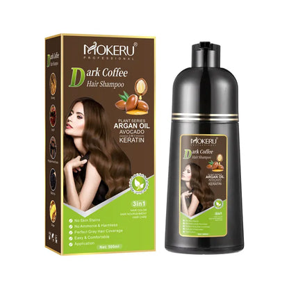 Mokeru Keratin & Argan Oil Hair Color Shampoo (Multiple Shades) | 500ml Glow