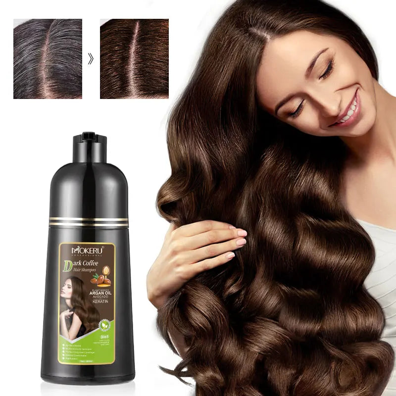 Mokeru Keratin & Argan Oil Hair Color Shampoo (Multiple Shades) | 500ml Glow