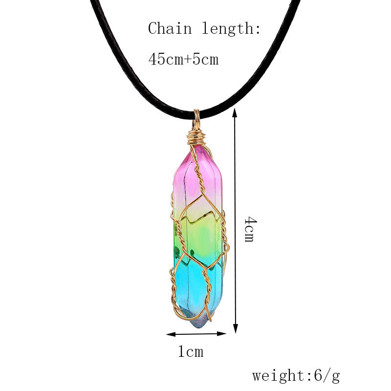 Women's Transparent Geometric Diamond Crystal Necklace Glow